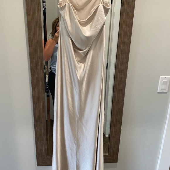 Strappless satin maxi dress by dynamite - Picture 2 of 4